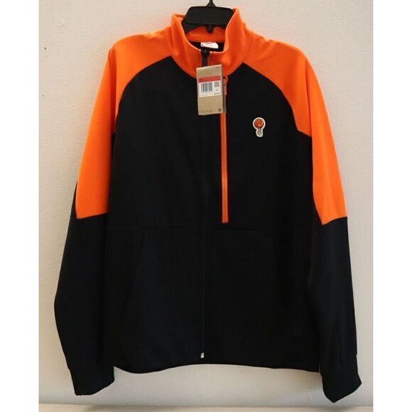 Nike DZ3074 010 Men Sz L Black/Orange Peace Love & Basketball Full Zip Jacket - Picture 1 of 8